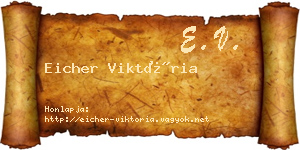 Eicher Viktória névjegykártya